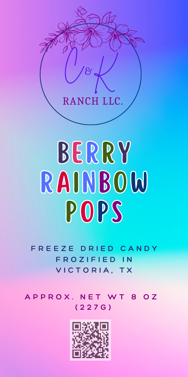 Berry Rainbow Pops - Half Pound