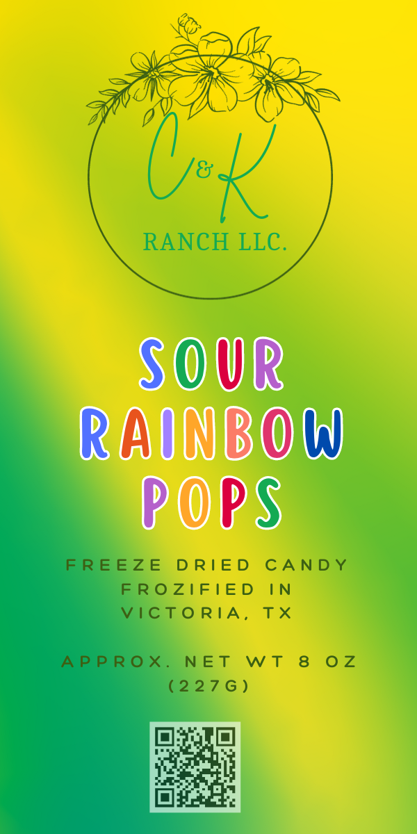 Sour Rainbow Pops - Half Pound