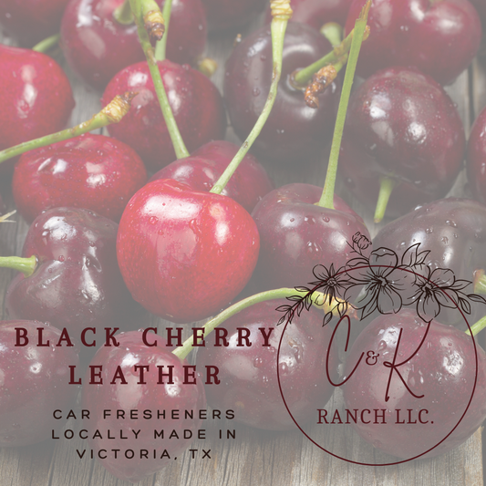 Black Cherry Leather - Car Freshie